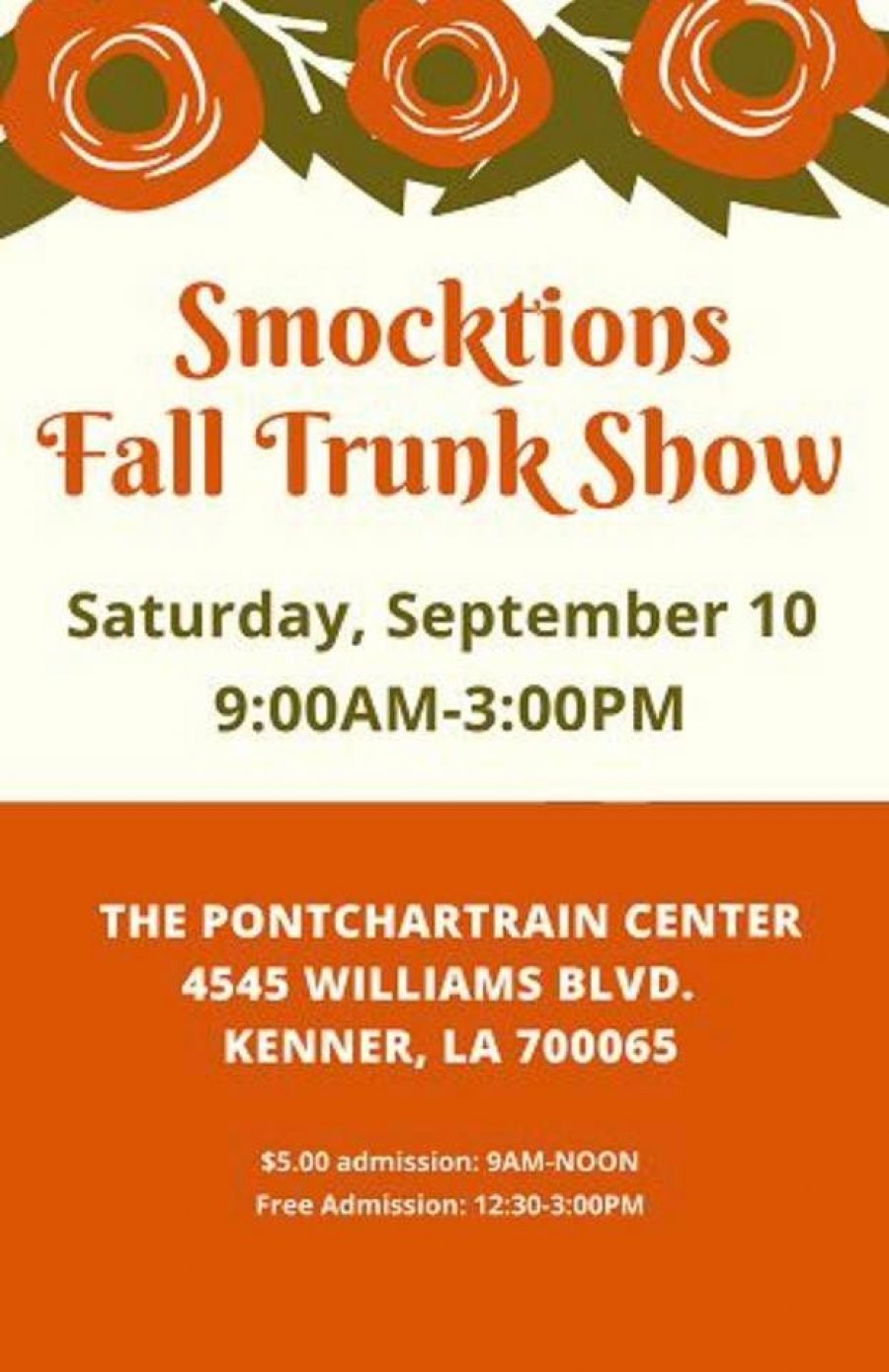 SMOCKTIONS Fall Trunk Show and Sample Sale