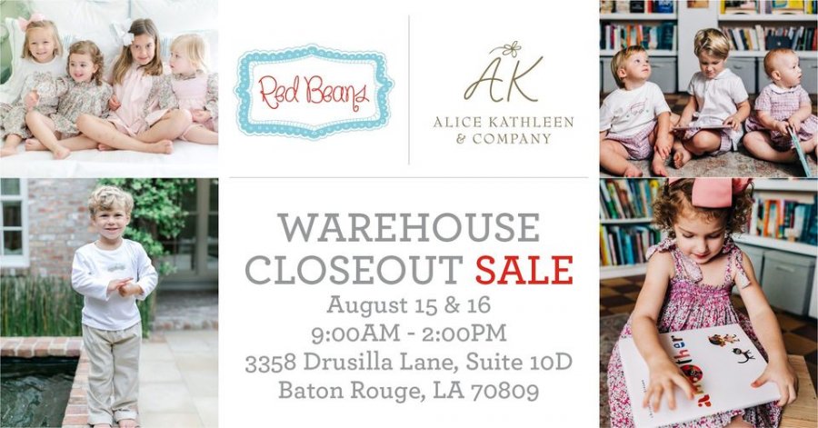 Red Beans and Alice Kathleen Warehouse Closeout Sale