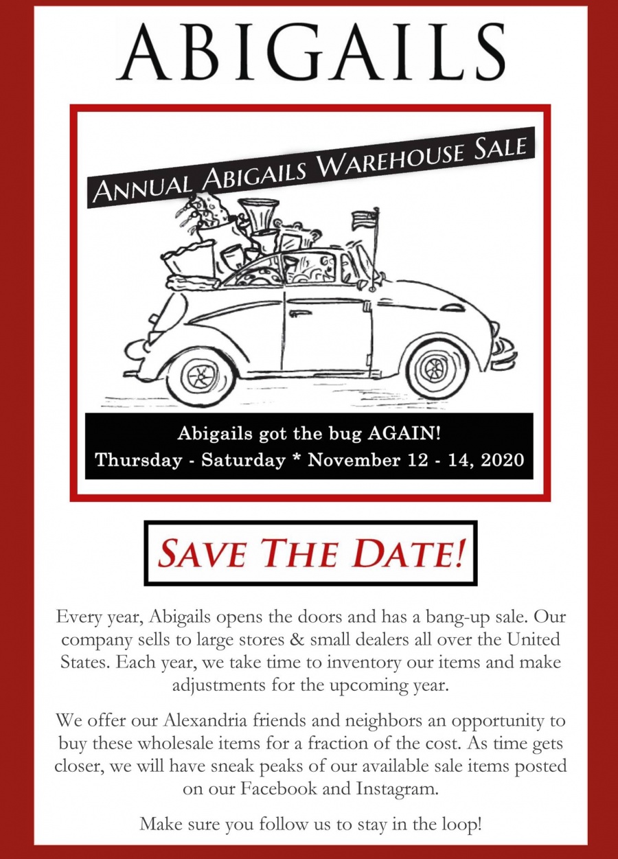 Abigails Annual Warehouse Sale